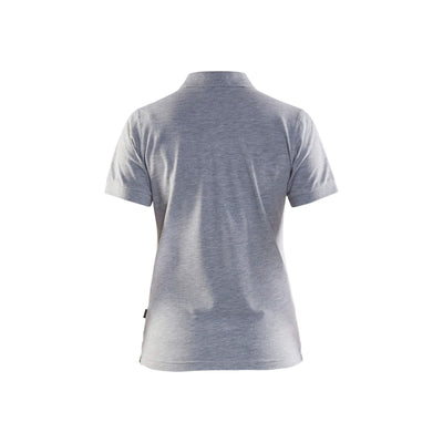 Blaklader 33071035 Work Polo Shirt Grey Melange Rear #colour_grey-melange