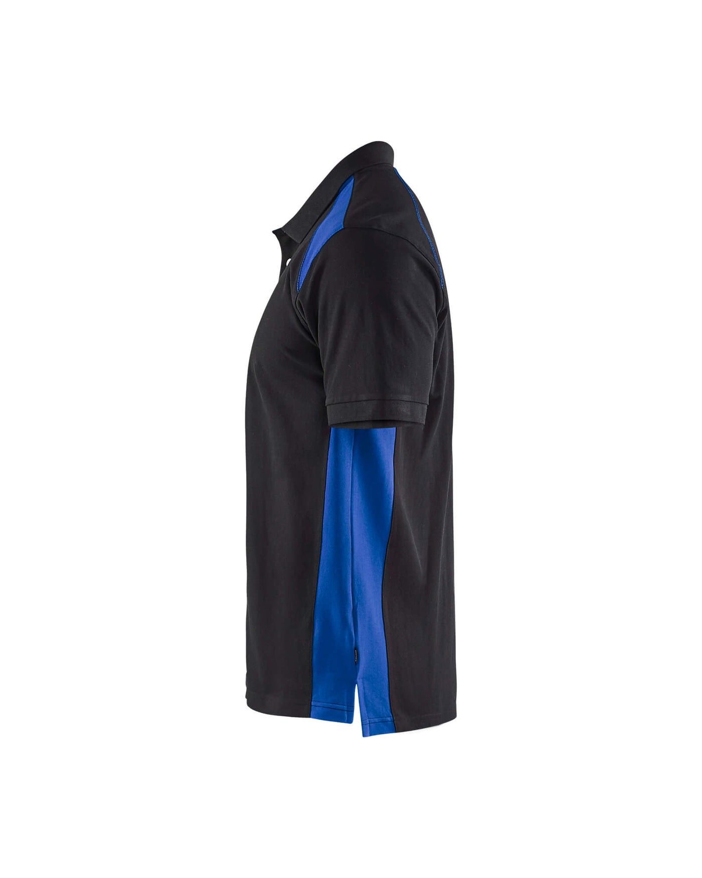 Blaklader 33241050 Work Polo Shirt Black/Cornflower Blue Left #colour_black-cornflower-blue