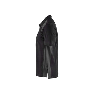 Blaklader 33241050 Work Polo Shirt Black/Dark Grey Left #colour_black-dark-grey