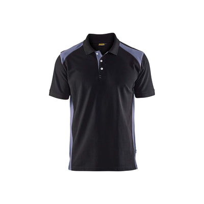 Blaklader 33241050 Work Polo Shirt Black/Grey Main #colour_black-grey