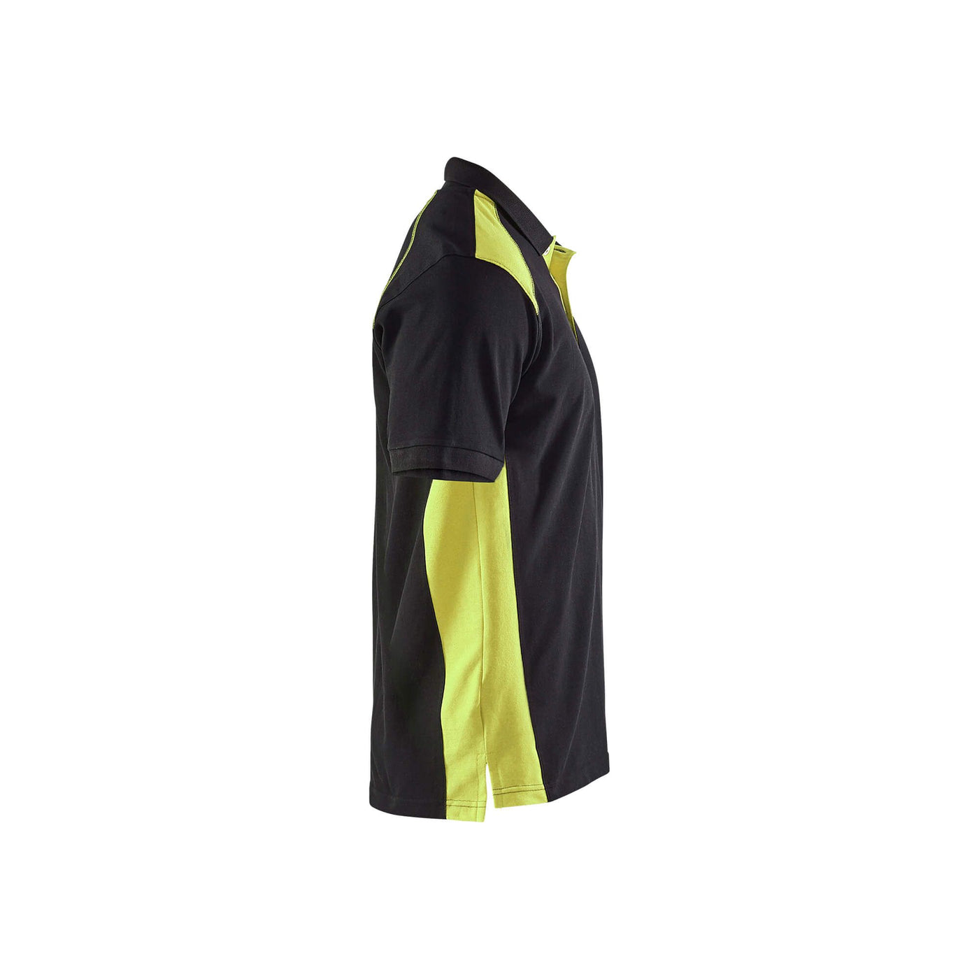 Blaklader 33241050 Work Polo Shirt Black/Hi-Vis Yellow Right #colour_black-yellow