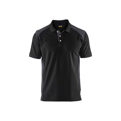 Blaklader 33241050 Work Polo Shirt Black/Mid Grey Main #colour_black-mid-grey