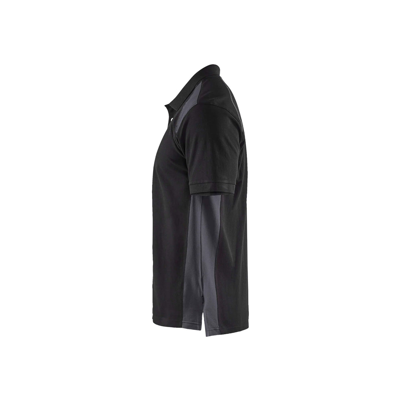 Blaklader 33241050 Work Polo Shirt Black/Mid Grey Left #colour_black-mid-grey
