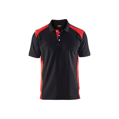 Blaklader 33241050 Work Polo Shirt Black/Red Main #colour_black-red
