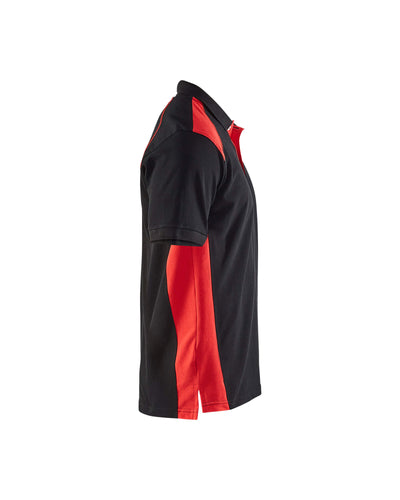 Blaklader 33241050 Work Polo Shirt Black/Red Right #colour_black-red