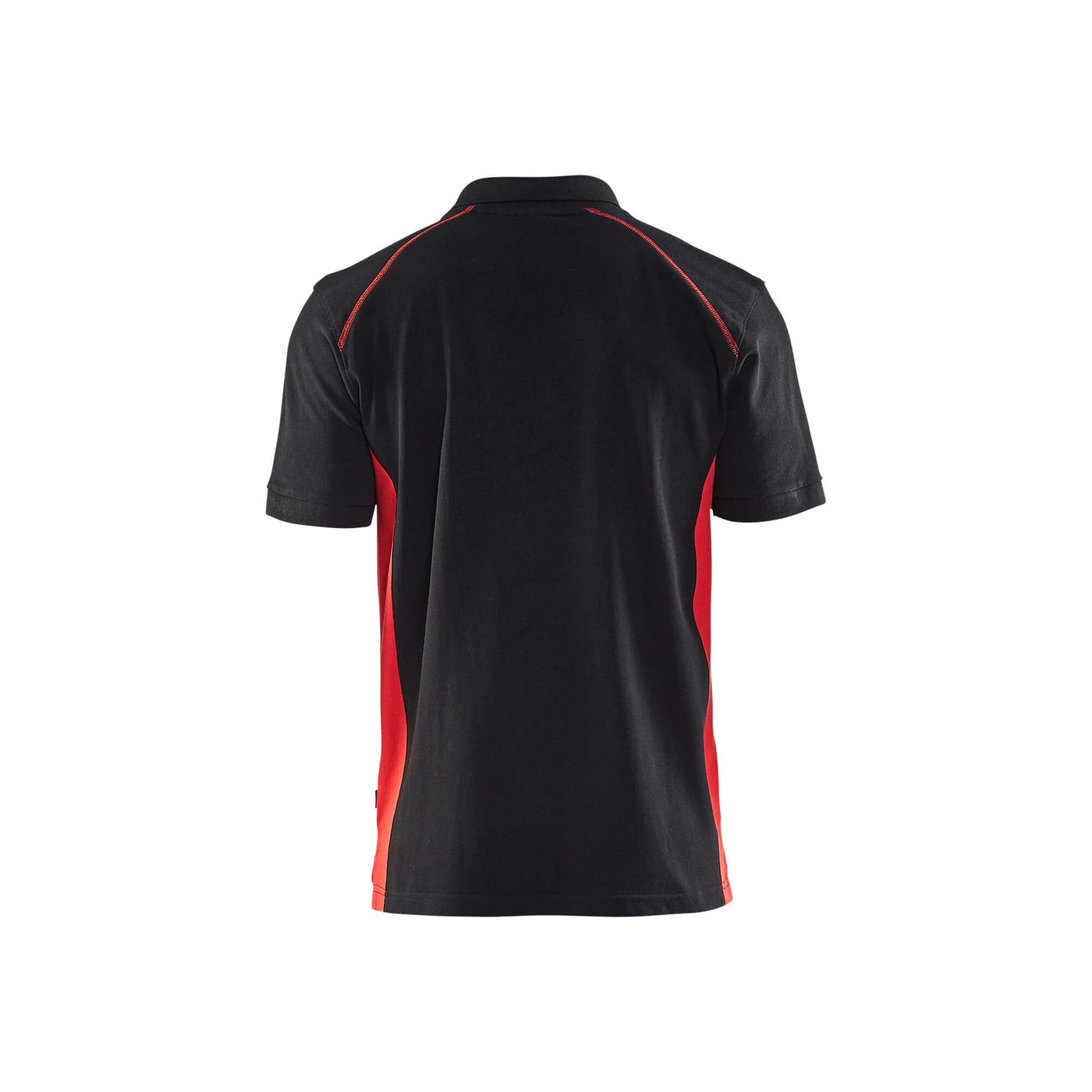 Blaklader 33241050 Work Polo Shirt Black/Red Rear #colour_black-red
