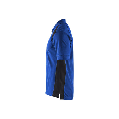 Blaklader 33241050 Work Polo Shirt Cornflower Blue/Black Left #colour_cornflower-blue-black