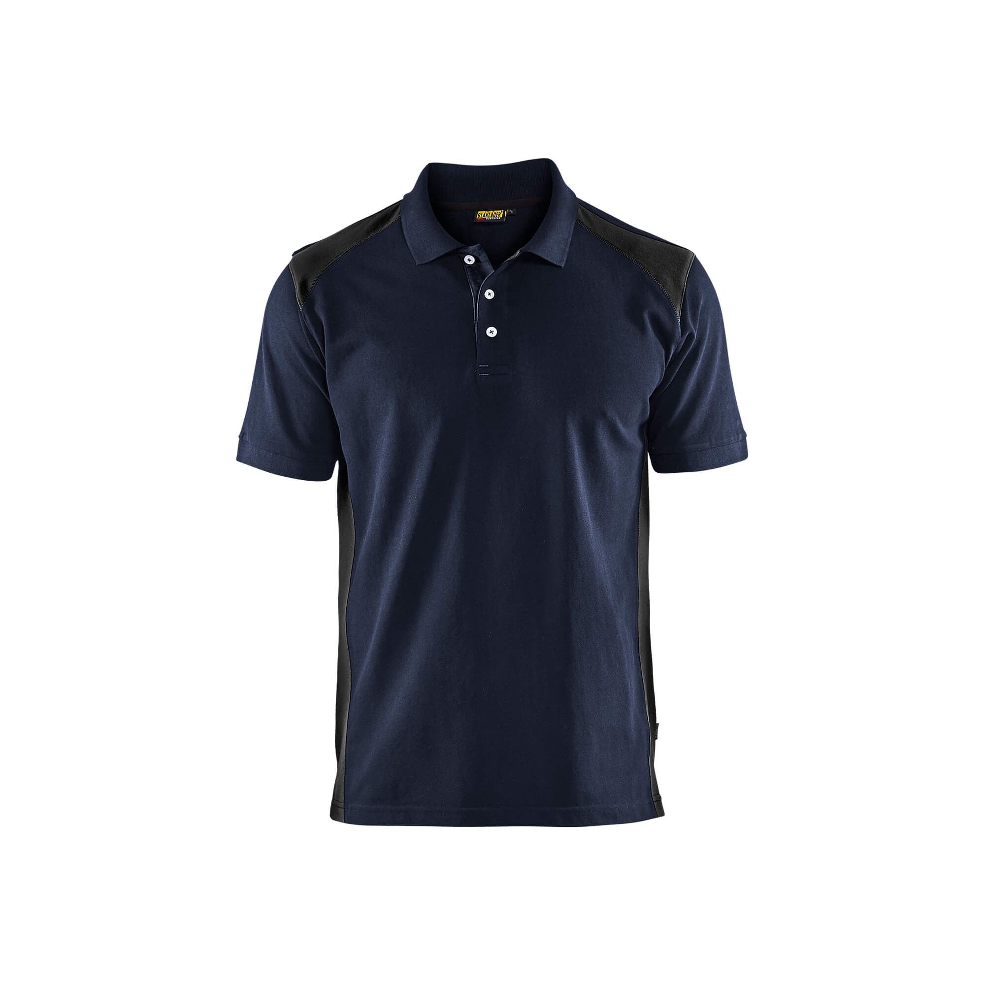 Blaklader 33241050 Work Polo Shirt Dark Navy Blue/Black Main #colour_dark-navy-black