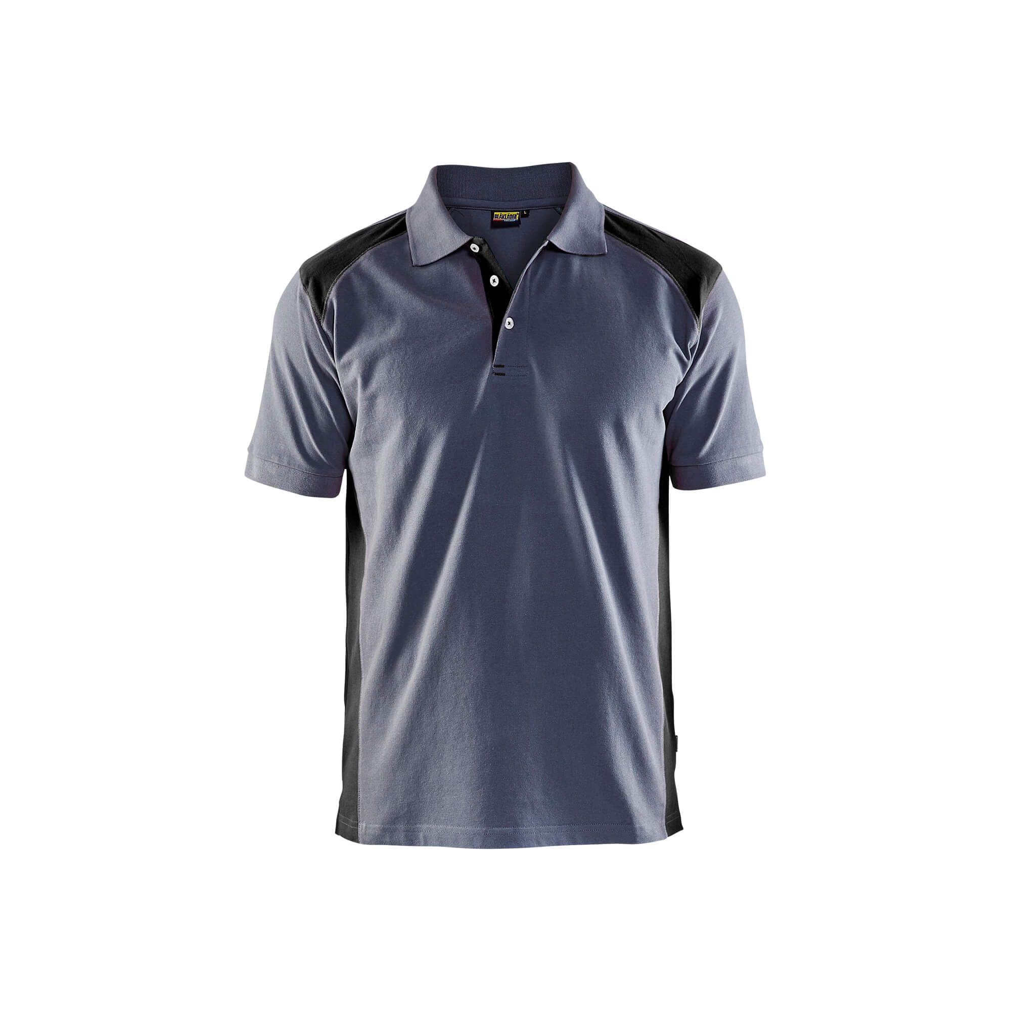 Blaklader 33241050 Work Polo Shirt Grey/Black Main #colour_grey-black