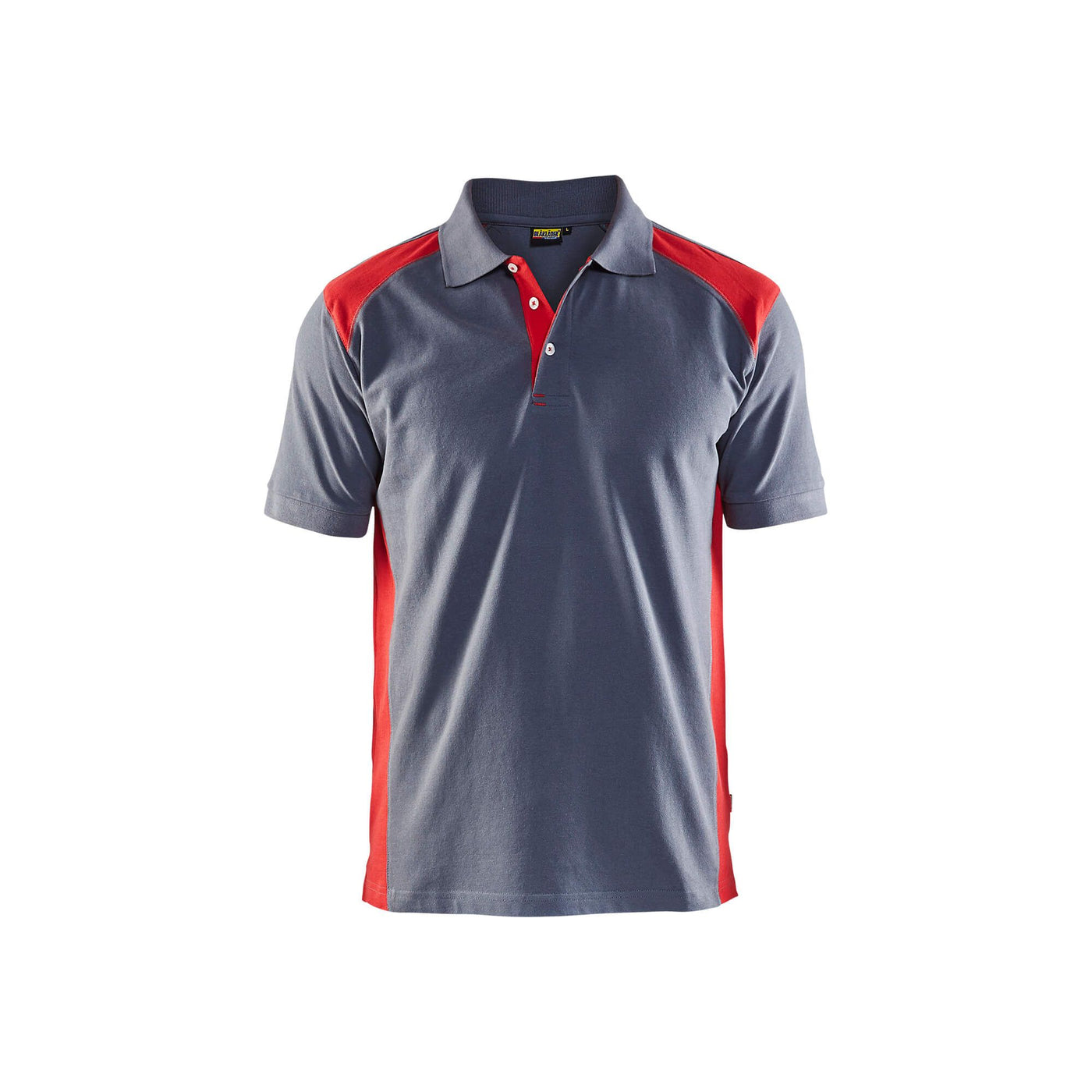 Blaklader 33241050 Work Polo Shirt Grey/Red Main #colour_grey-red