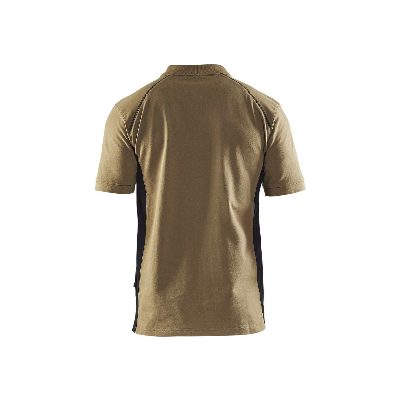 Blaklader 33241050 Work Polo Shirt Khaki/Black Rear #colour_khaki-black