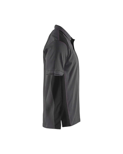 Blaklader 33241050 Work Polo Shirt Mid Grey/Black Right #colour_mid-grey-black
