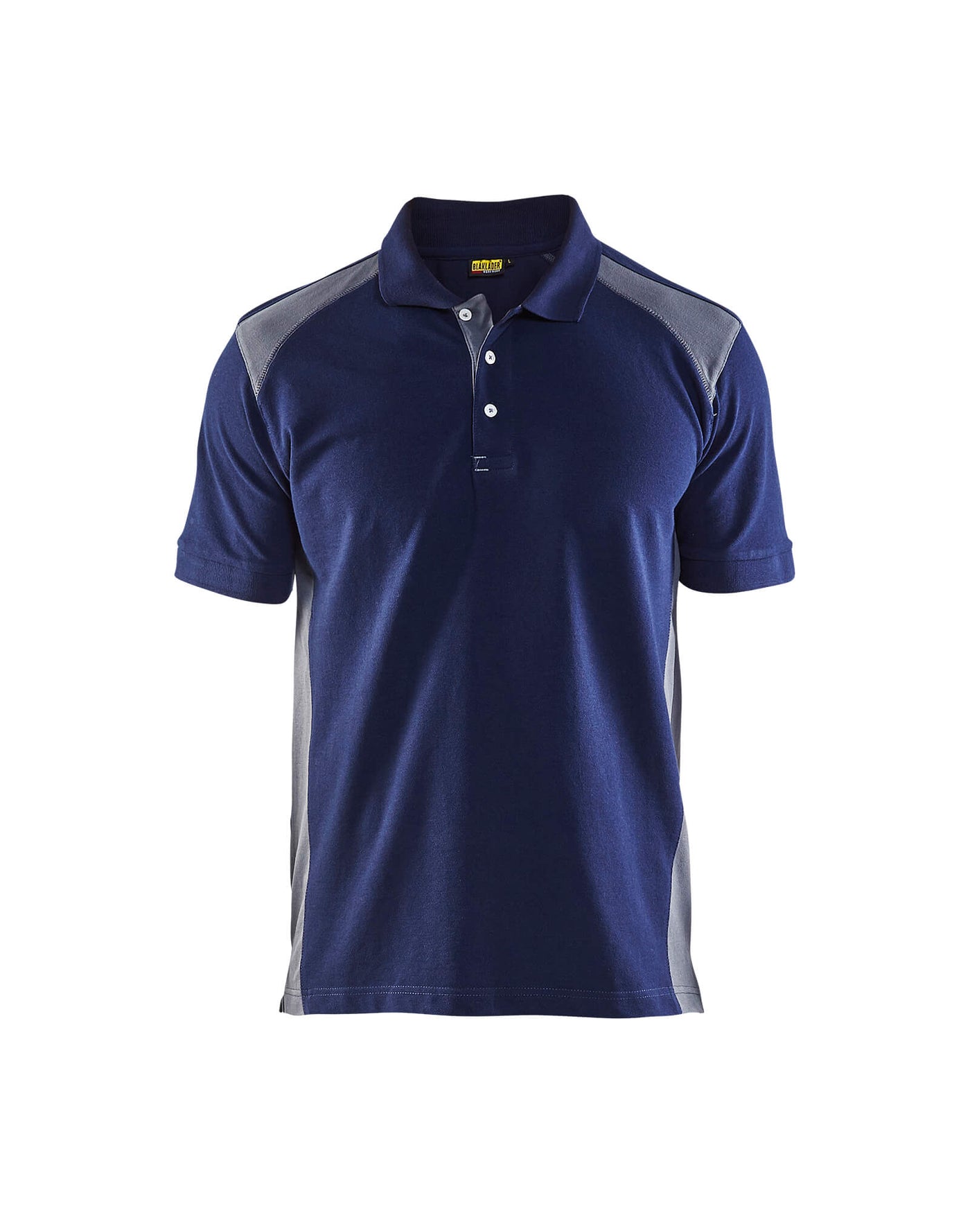 Blaklader 33241050 Work Polo Shirt Navy Blue/Grey Main #colour_navy-blue-grey
