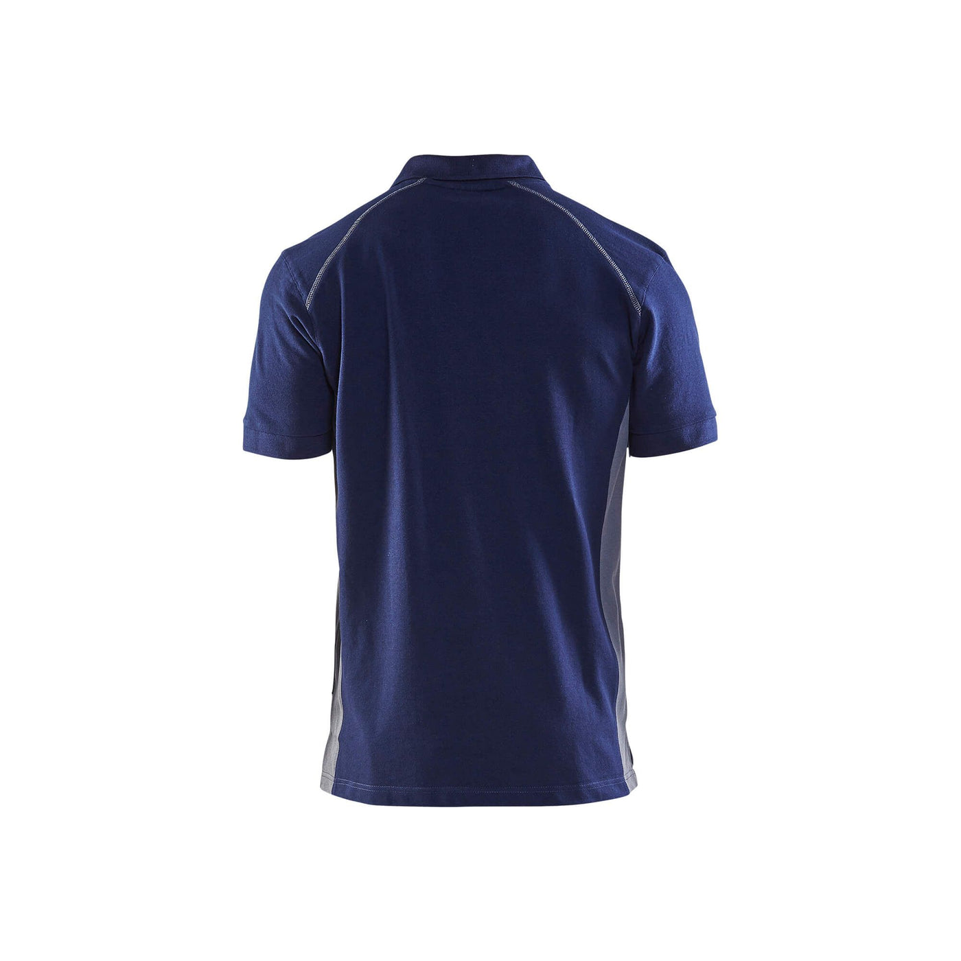 Blaklader 33241050 Work Polo Shirt Navy Blue/Grey Rear #colour_navy-blue-grey