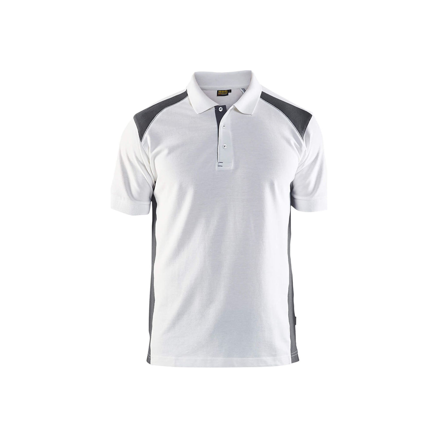 Blaklader 33241050 Work Polo Shirt White/Dark Grey Main #colour_white-dark-grey