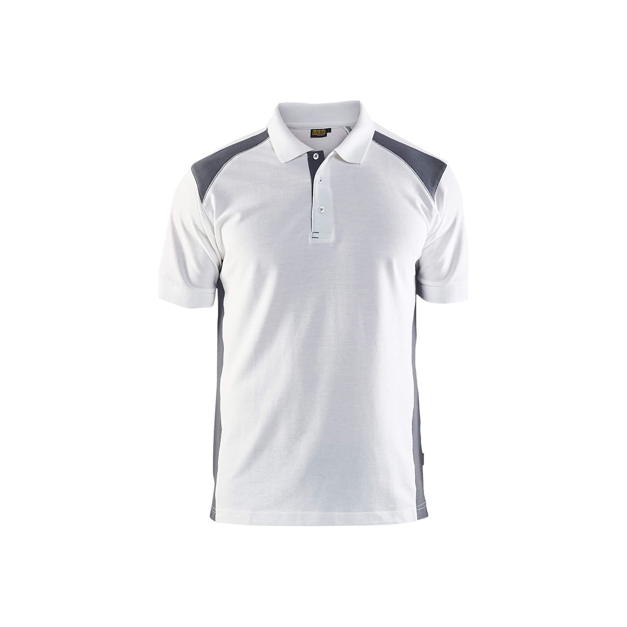 Blaklader 33241050 Work Polo Shirt White/Grey Main #colour_white-grey