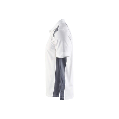 Blaklader 33241050 Work Polo Shirt White/Grey Left #colour_white-grey