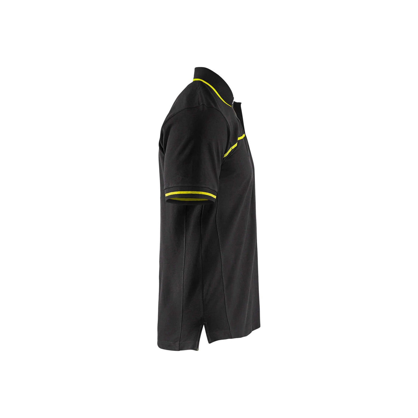 Blaklader 33891050 Work Polo Shirt Black/Hi-Vis Yellow Right #colour_black-yellow