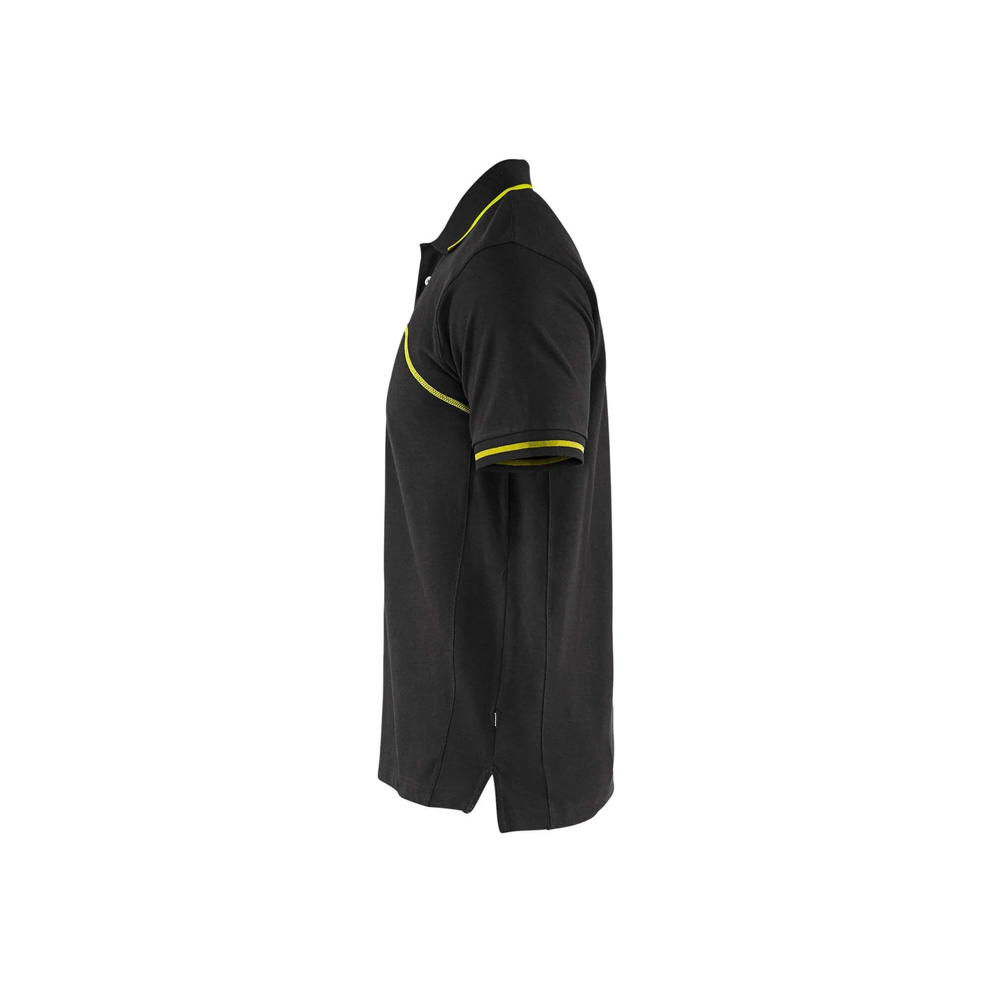 Blaklader 33891050 Work Polo Shirt Black/Hi-Vis Yellow Left #colour_black-yellow