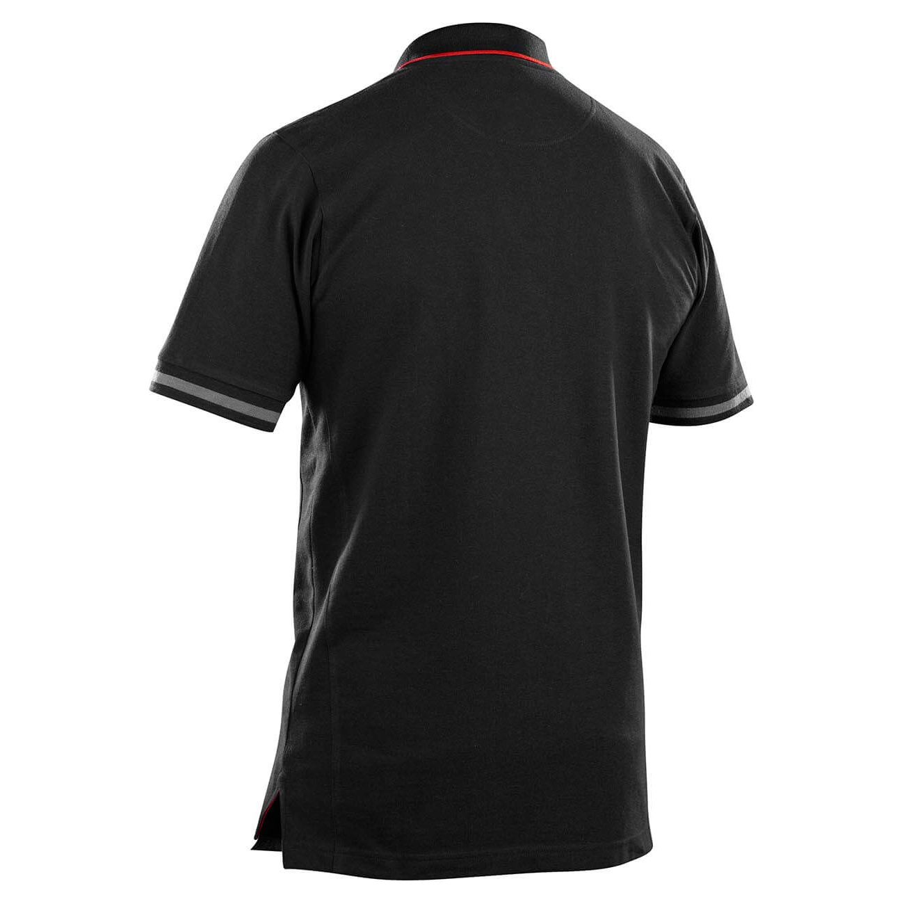 Blaklader 33891050 Work Polo Shirt Black/Red Rear #colour_black-red