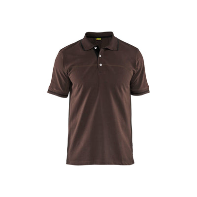 Blaklader 33891050 Work Polo Shirt Brown/Black Main #colour_brown-black