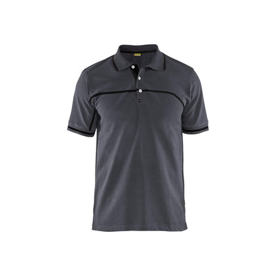 Blaklader 33891050 Work Polo Shirt Mid Grey/Black Main #colour_mid-grey-black