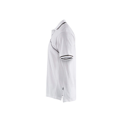 Blaklader 33891050 Work Polo Shirt White/Dark Grey Left #colour_white-dark-grey