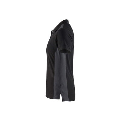 Blaklader 33901050 Work Polo Shirt Black/Dark Grey Left #colour_black-dark-grey