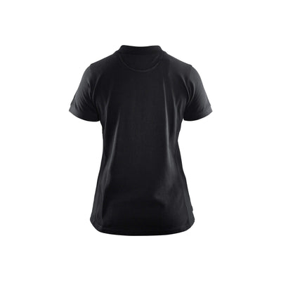 Blaklader 33901050 Work Polo Shirt Black/Dark Grey Rear #colour_black-dark-grey