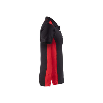 Blaklader 33901050 Work Polo Shirt Black/Red Right #colour_black-red