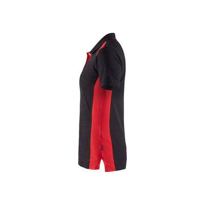 Blaklader 33901050 Work Polo Shirt Black/Red Left #colour_black-red