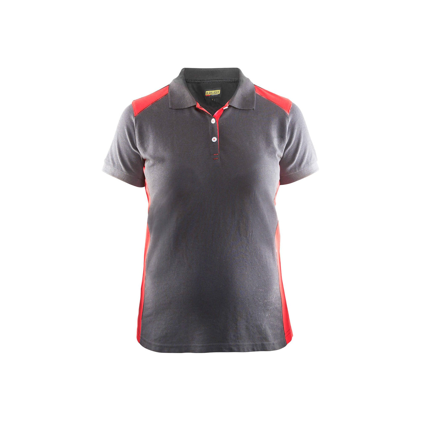 Blaklader 33901050 Work Polo Shirt Grey/Red Main #colour_grey-red