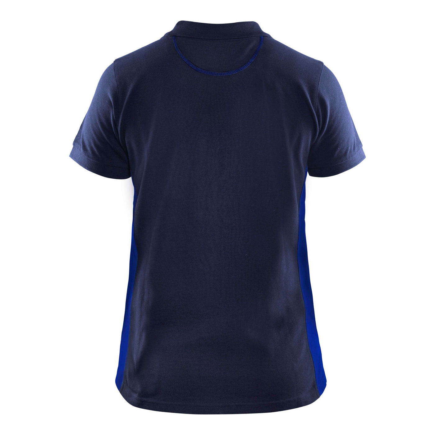 Blaklader 33901050 Work Polo Shirt Navy Blue/Cornflower Blue Rear #colour_navy-blue-cornflower-blue