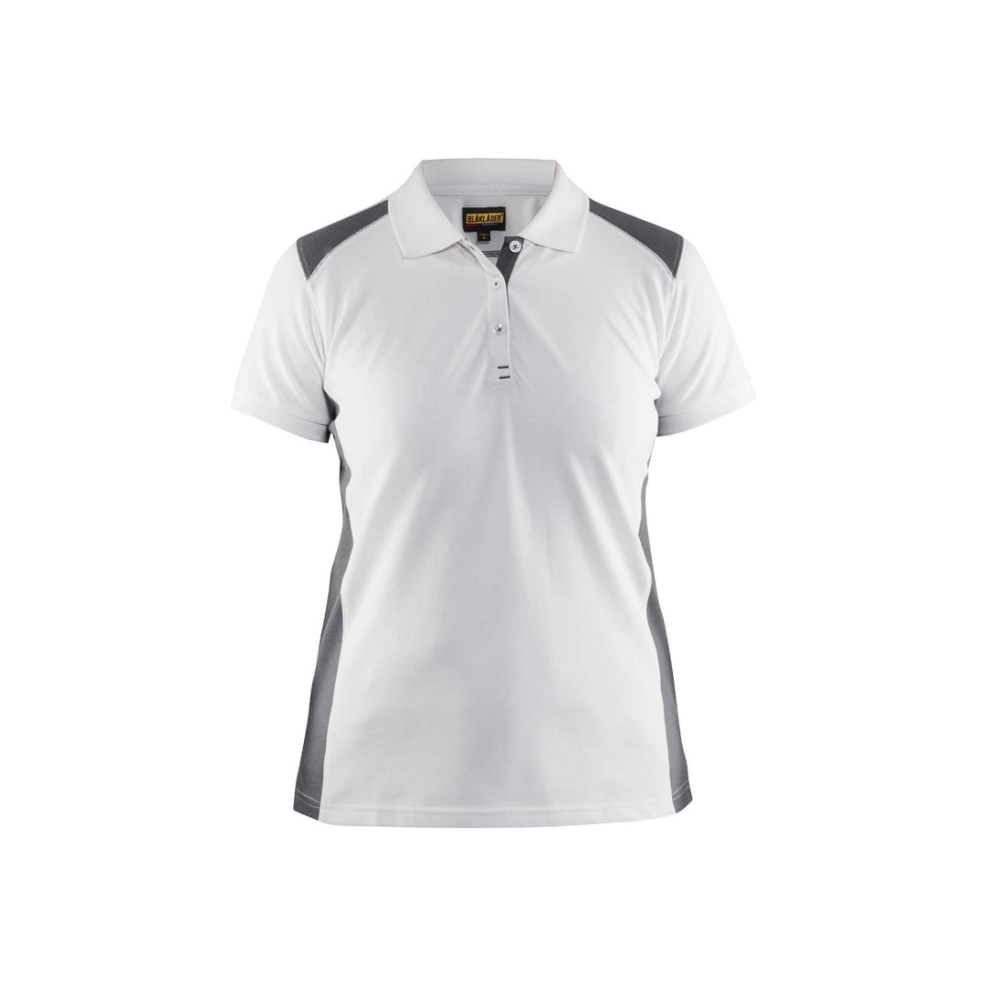 Blaklader 33901050 Work Polo Shirt White/Grey Main #colour_white-grey