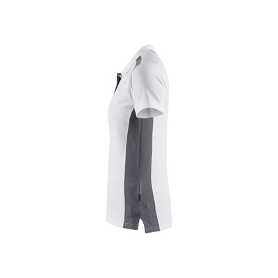 Blaklader 33901050 Work Polo Shirt White/Grey Left #colour_white-grey