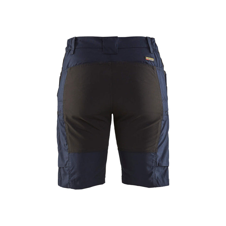 Blaklader 71491845 Work Shorts Stretch Dark Navy Blue/Black Rear #colour_dark-navy-black