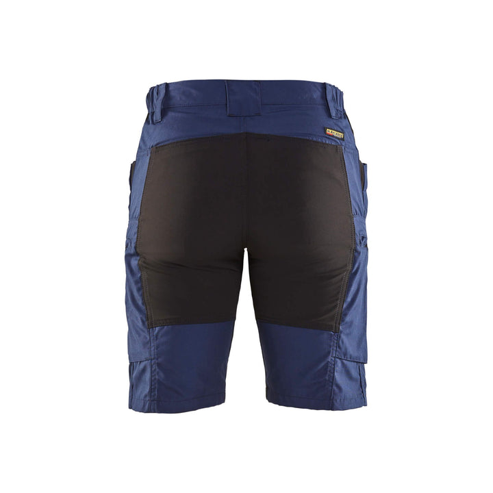 Blaklader 71491845 Work Shorts Stretch Navy Blue/Black Rear #colour_navy-blue-black