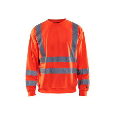 Blaklader 33411974 Work Sweatshirt Hi-Vis Hi-Vis Red Main #colour_hi-vis-red