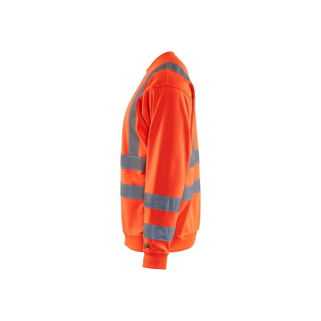 Blaklader 33411974 Work Sweatshirt Hi-Vis Hi-Vis Red Left #colour_hi-vis-red