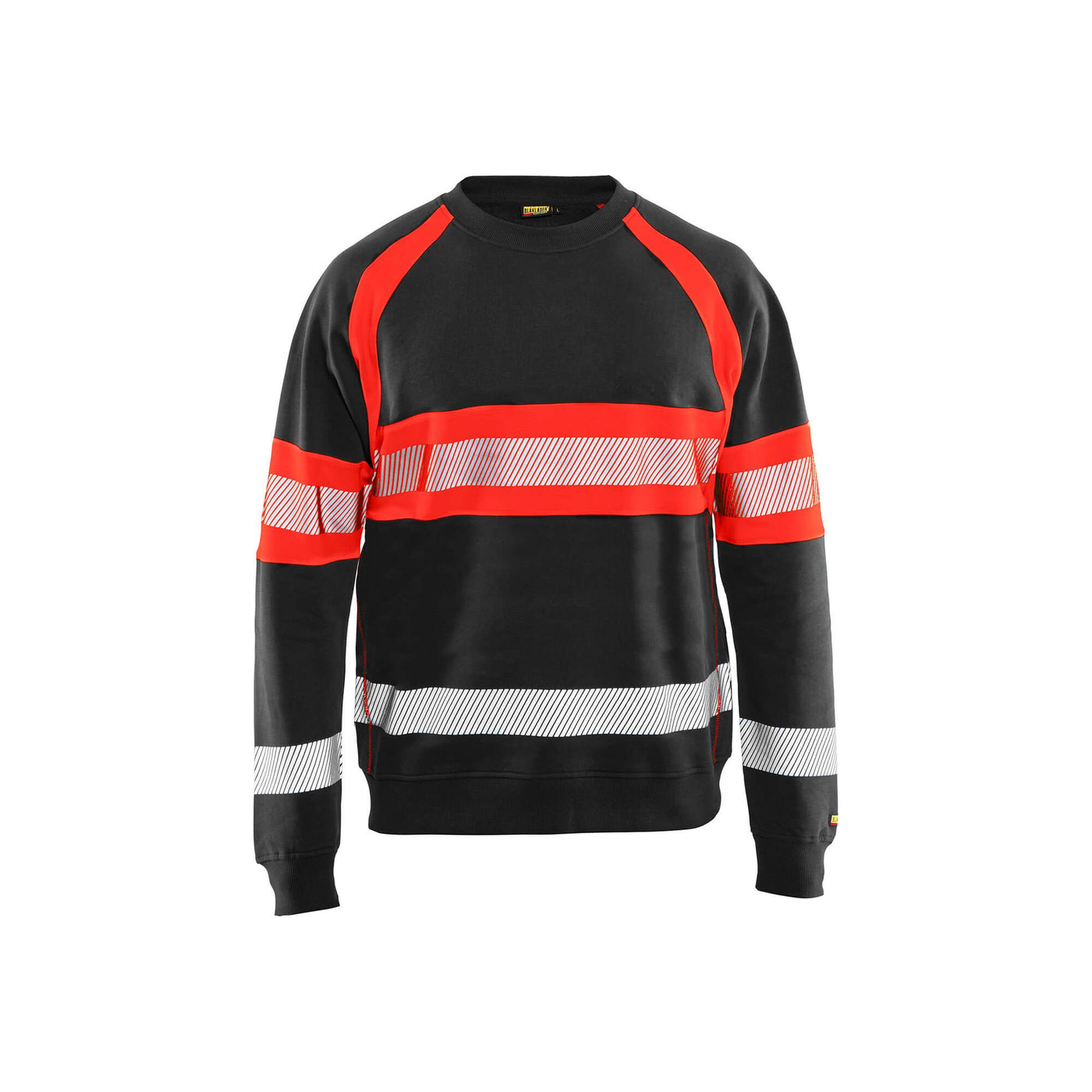 Blaklader 33591158 Work Sweatshirt Hi-Vis Black/Red Main #colour_black-red