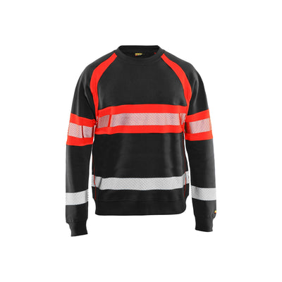 Blaklader 33591158 Work Sweatshirt Hi-Vis Black/Red Main #colour_black-red