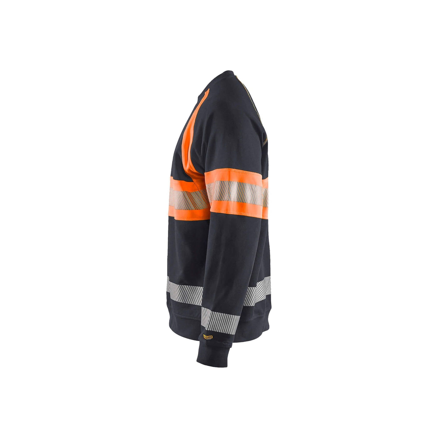 Blaklader 33591158 Work Sweatshirt Hi-Vis Mid Grey/ Hi-Vis Orange Left #colour_mid-grey--hi-vis-orange