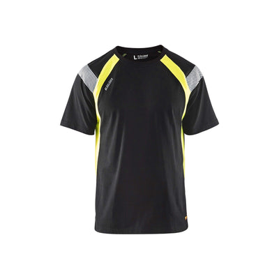 Blaklader 33321030 Work T-Shirt Black/Hi-Vis Yellow Main #colour_black-yellow