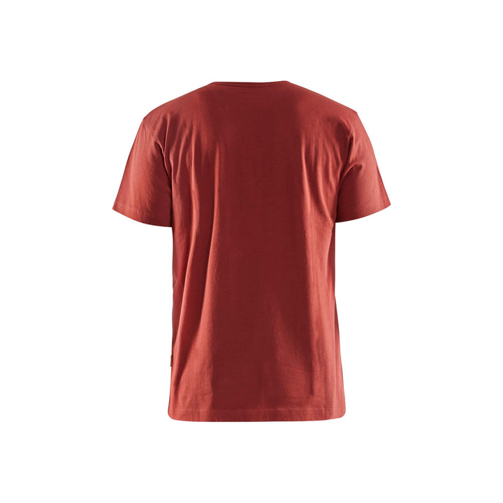 Blaklader 35311042 Work T-Shirt 3D Burned Red Rear #colour_burned-red