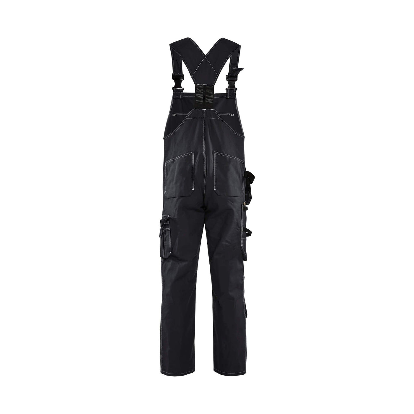 Blaklader 26001370 Workwear Bib Overalls Black Rear #colour_black