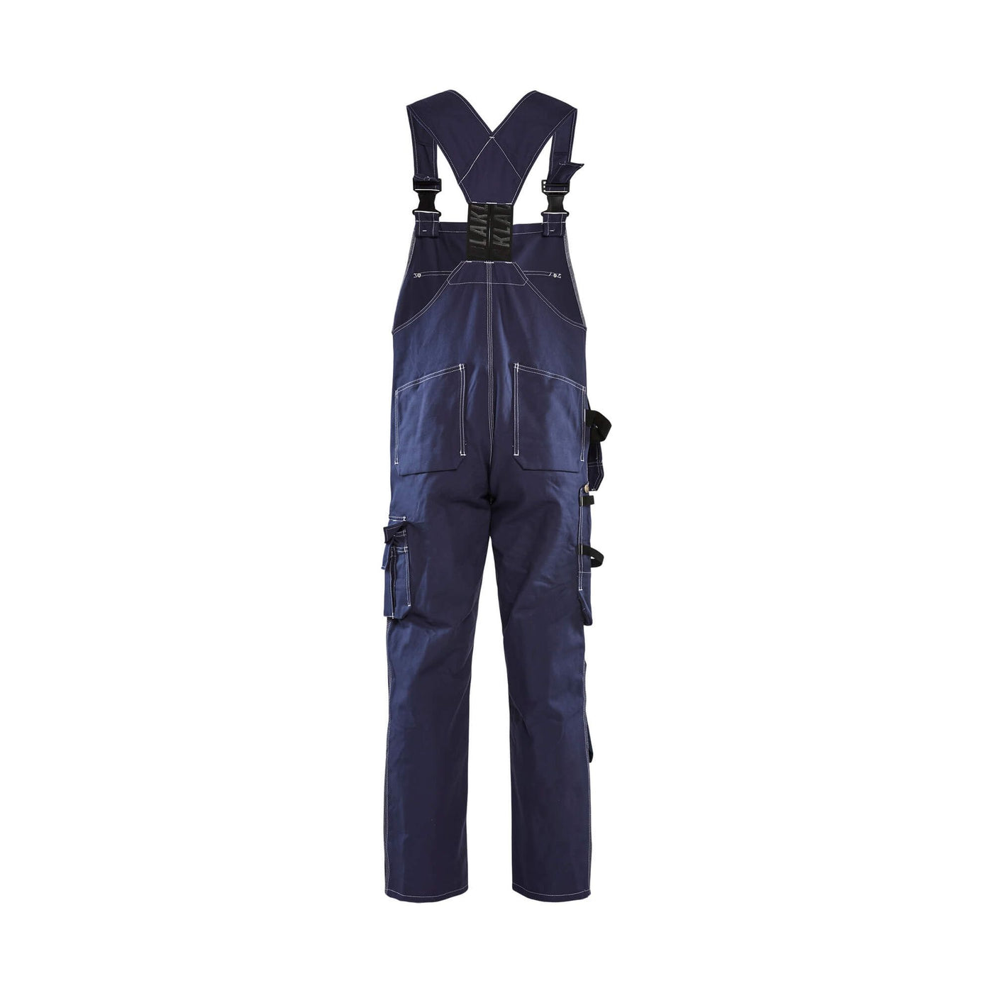 Blaklader 26001370 Workwear Bib Overalls Navy Blue Rear #colour_navy-blue