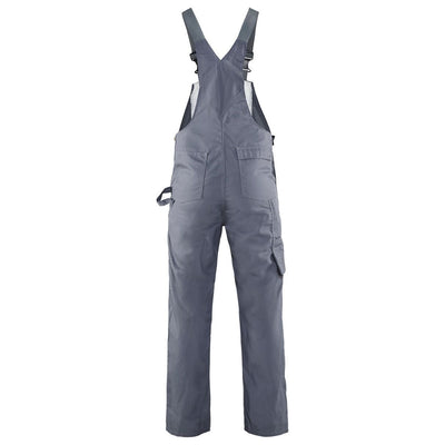Blaklader 26101800 Workwear Bib Overalls Grey Rear #colour_grey