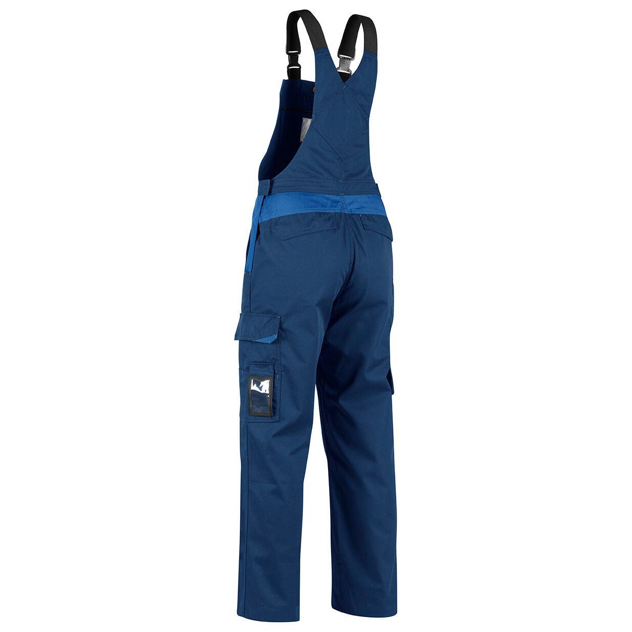 Blaklader 26651210 Workwear Bib Overalls Navy Blue/Royal Blue Rear #colour_navy-blue-royal-blue