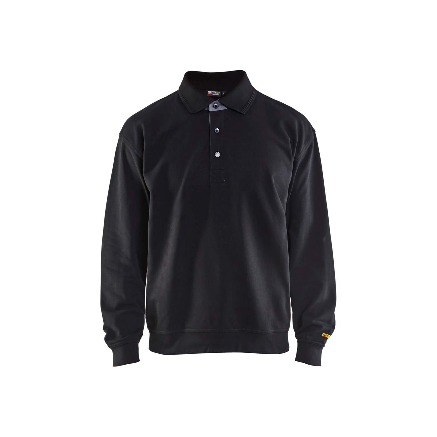 Blaklader 33701158 Workwear Collar Sweatshirt Black Main #colour_black