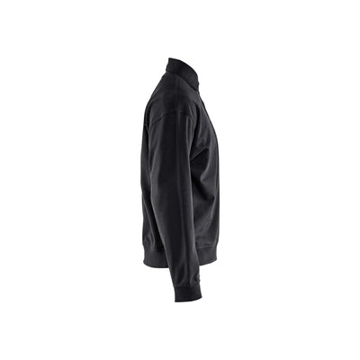 Blaklader 33701158 Workwear Collar Sweatshirt Black Right #colour_black